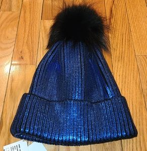Women's blue winter hat